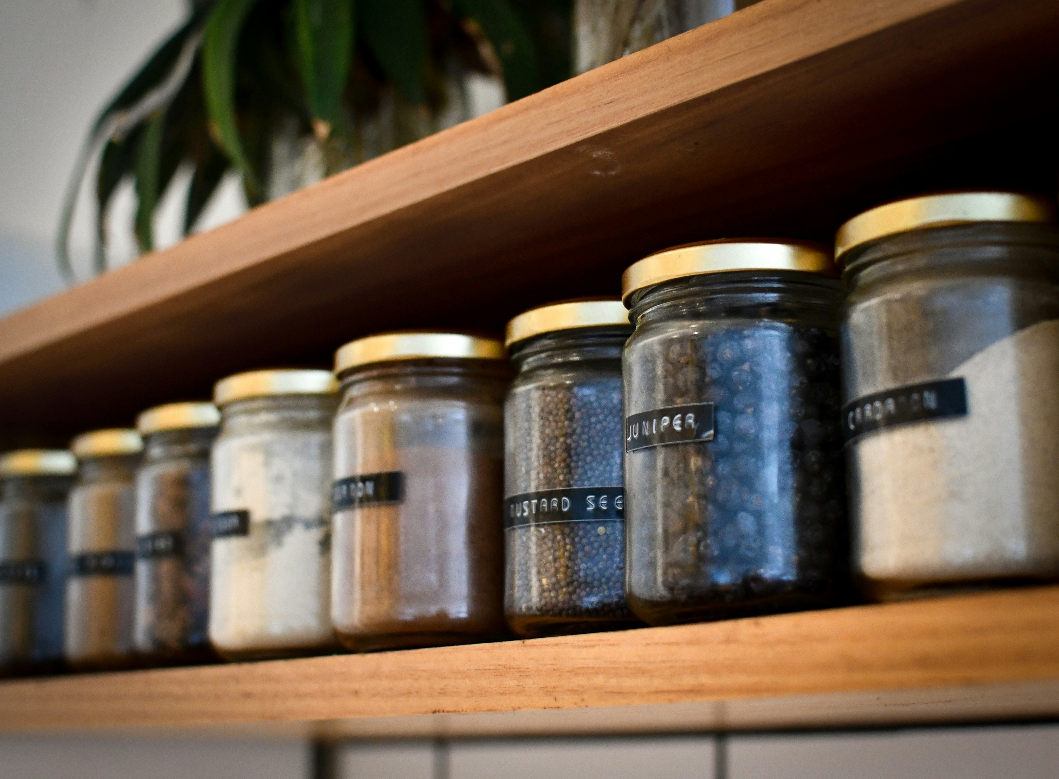 Organized kitchen with prepped ingredients and containers